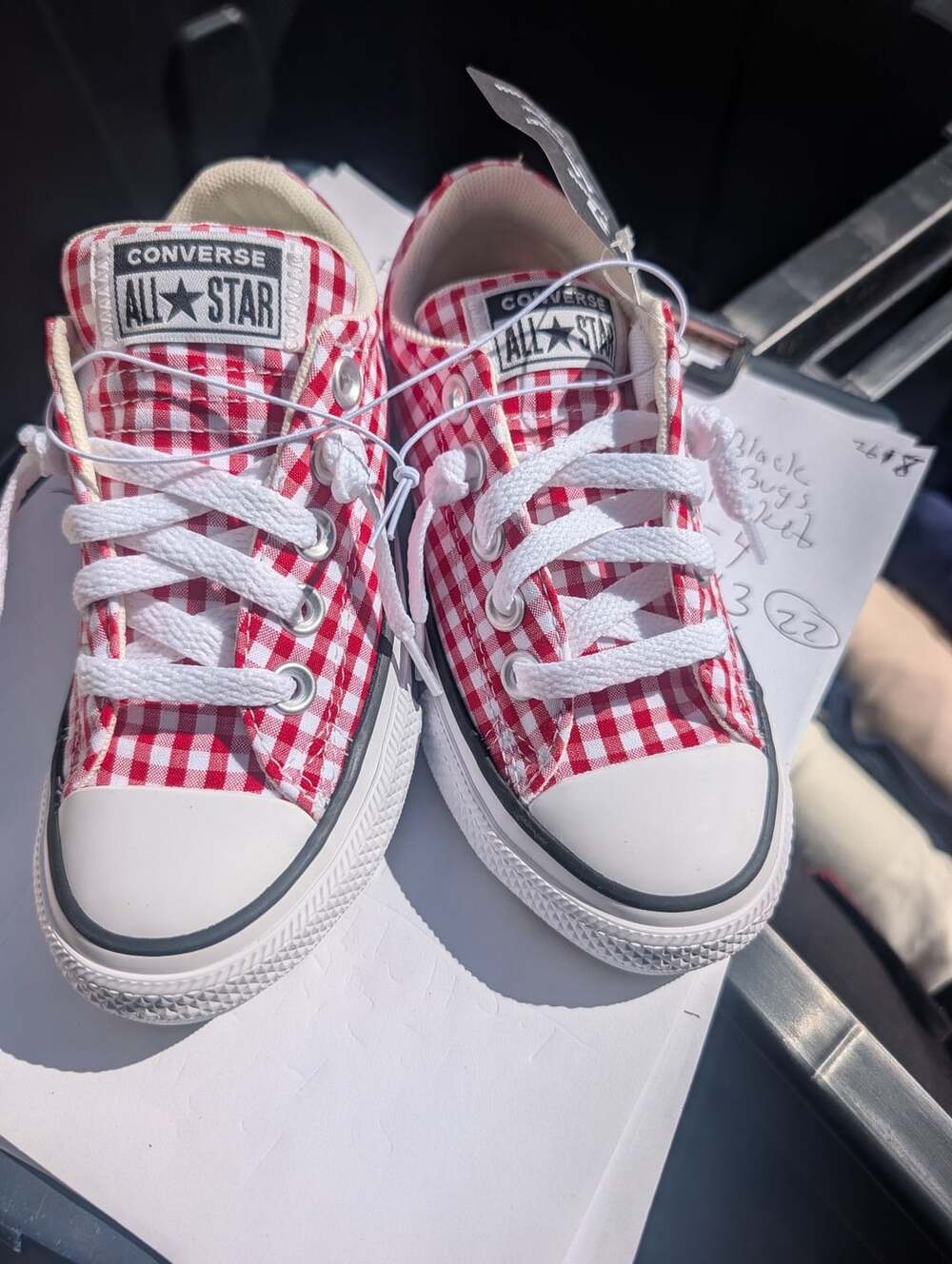 Converse Ctas Street Slip Size 11 Red Gingham